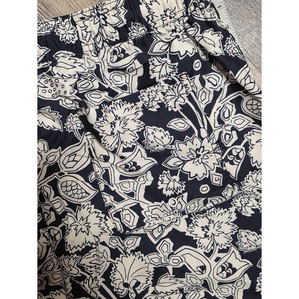 Amazon Essentials Men's Swim Trunks XL Navy Folk Floral Mesh Lining Quick Dry - Picture 5 of 8